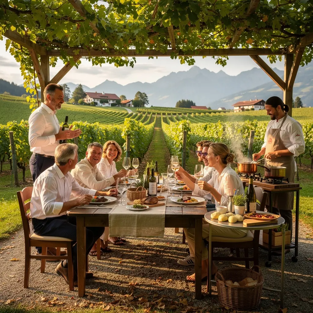 Ein rustikaler Holzofen, der mit frischem Brot gefГјllt ist, das im Ofen bГ¤ckt.