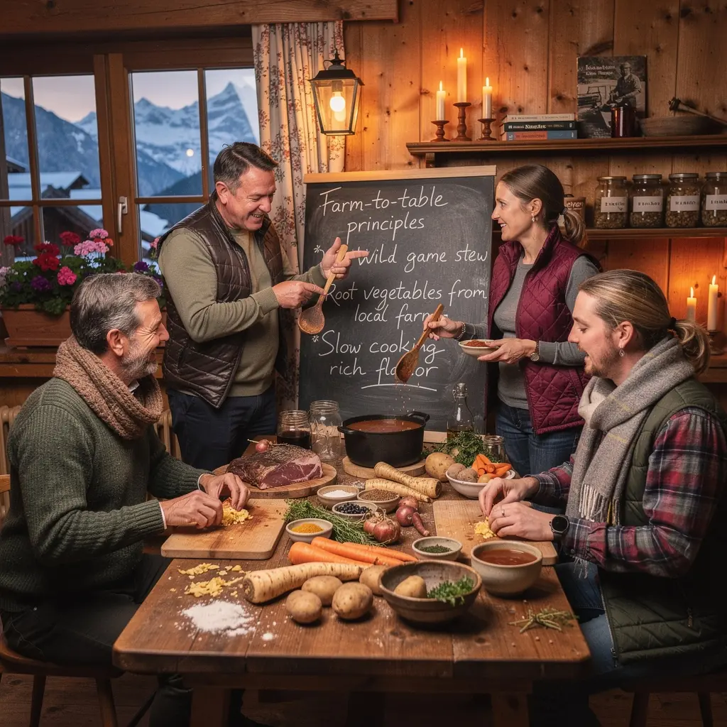 Ein Koch, der den Teilnehmern zeigt, wie man handgemachte Nudelgerichte zubereitet.